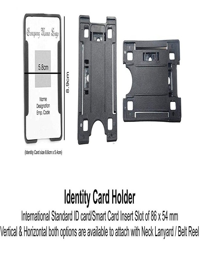 JSMSH مجموعة JSMSH المكونة من حامل بطاقة هوية مع بكرة يويو قابلة للسحب (أسود وأزرق، عبوة من قطعة واحدة) - Image 3